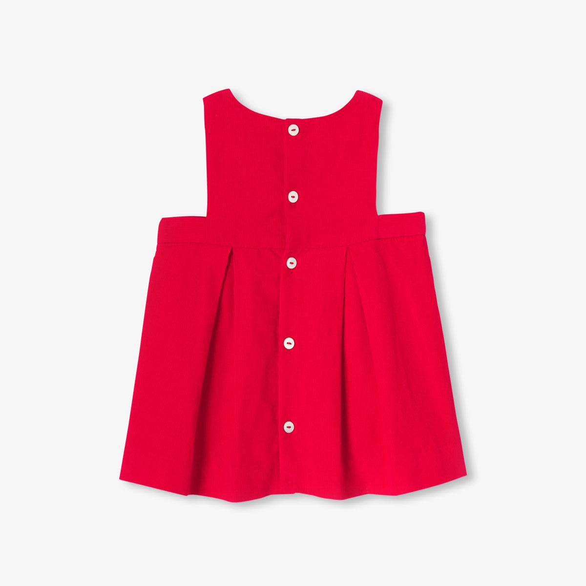 Robe Chasuble/ Ss Mches - Rouge - Fille