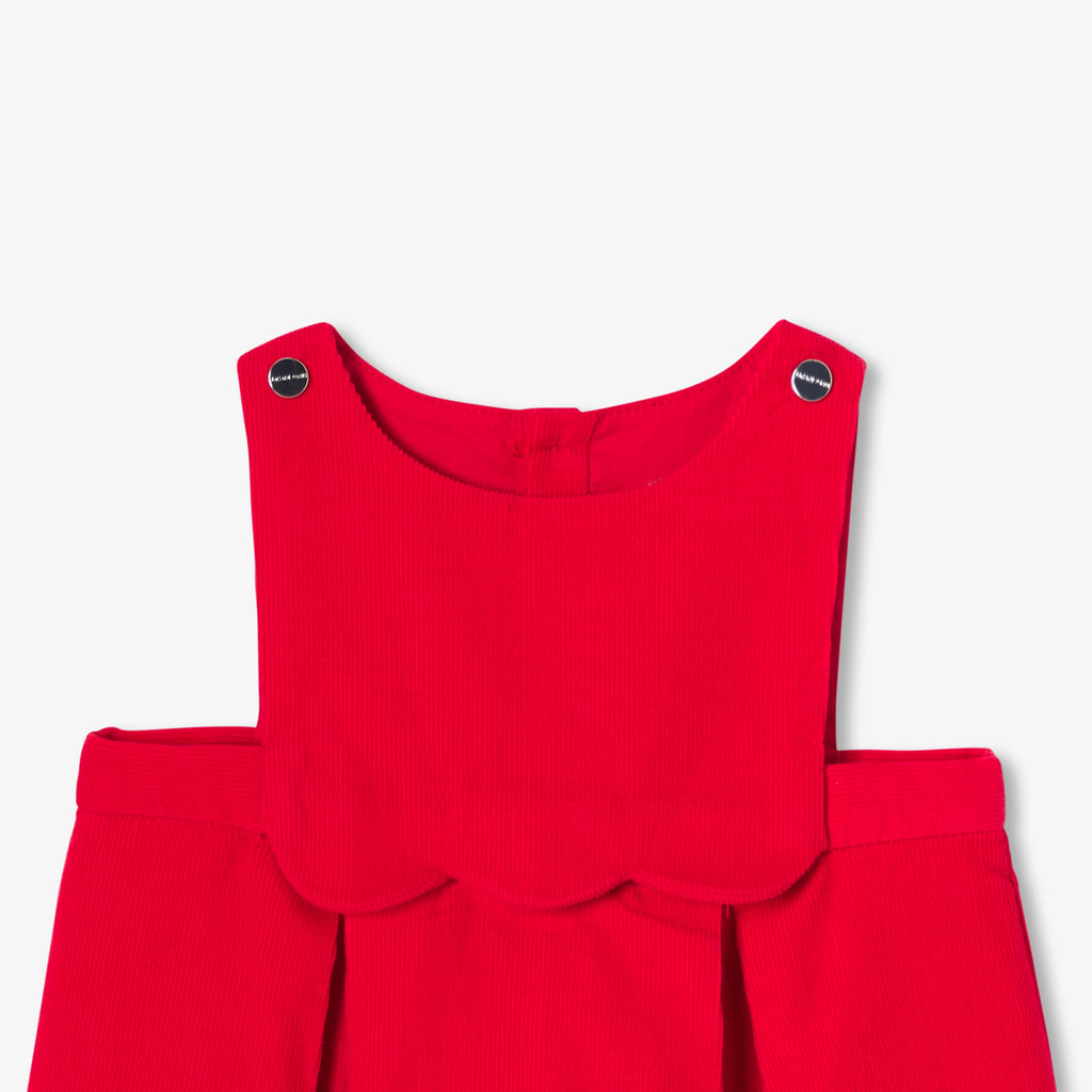 Robe Chasuble/ Ss Mches - Rouge - Fille
