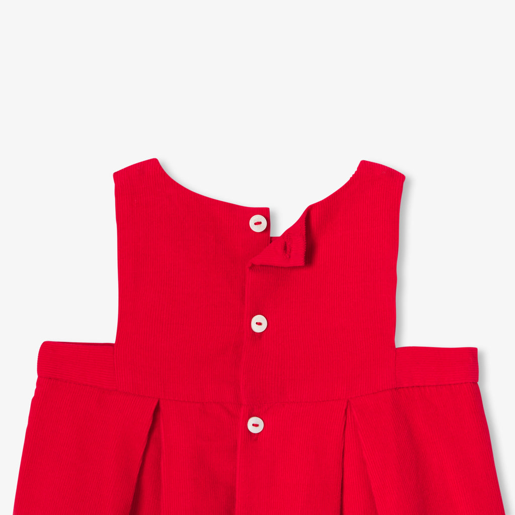 Robe Chasuble/ Ss Mches - Rouge - Fille