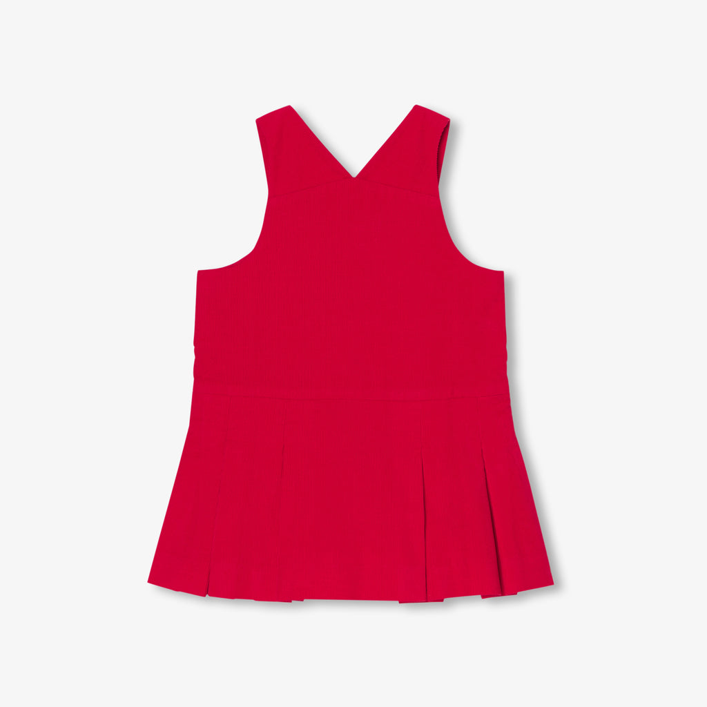 Pinafore Dress / Sleeveless - Poppy Red - Girl