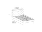 Romane - Bed With Solid Slats - Velvet Fabric