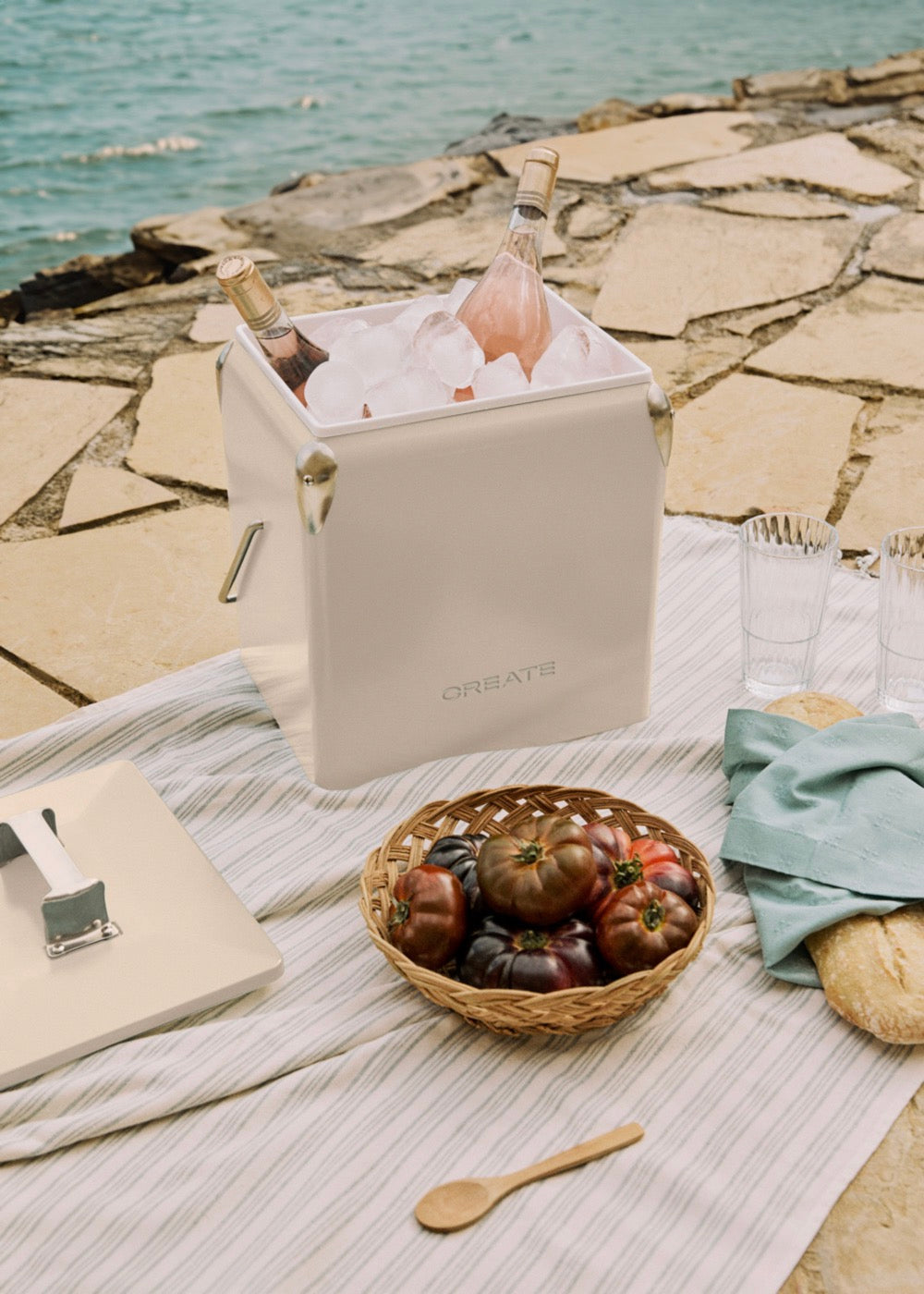 Cooler Retro - Glacière Thermique Portable 13L Avec Décapsuleur - Sable