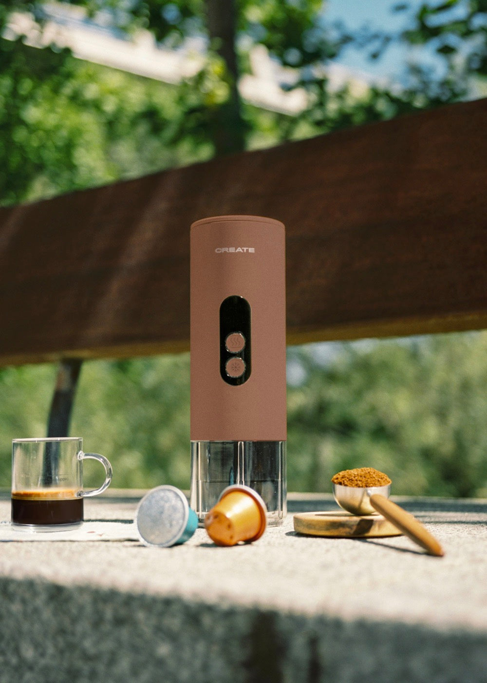 Thera Move - Cafetière Espresso Portable 15 Bars Pour Capsules Et Café Moulu - Avec Mallette De Transport - Moka