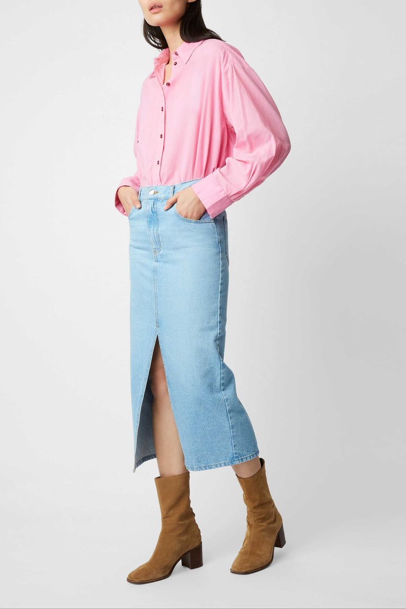 JUPE MONA DENIM CIEL WASHED
