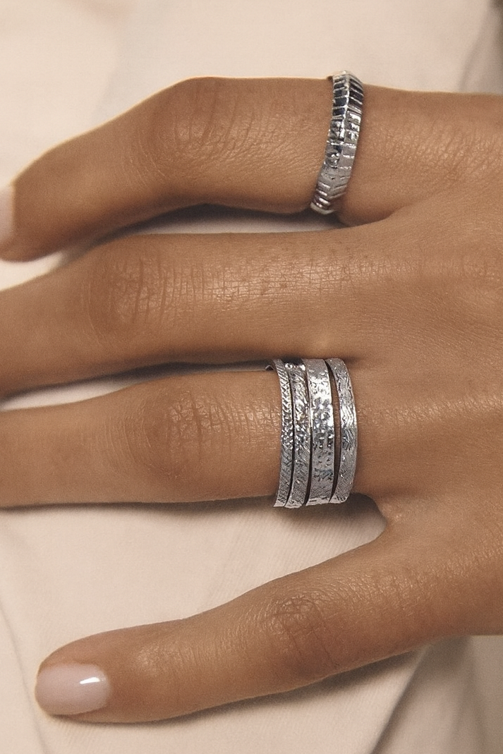 Palladium-plated Dina Ring