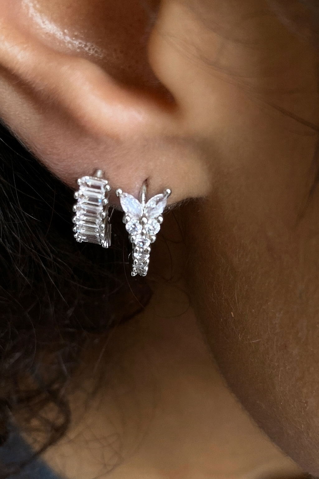 Palladium-Plated Bolt Single Earring