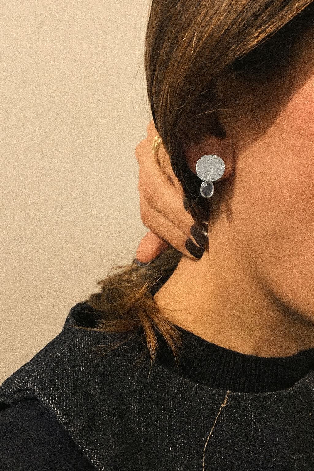 Boucles D'Oreilles Catarina palladiées