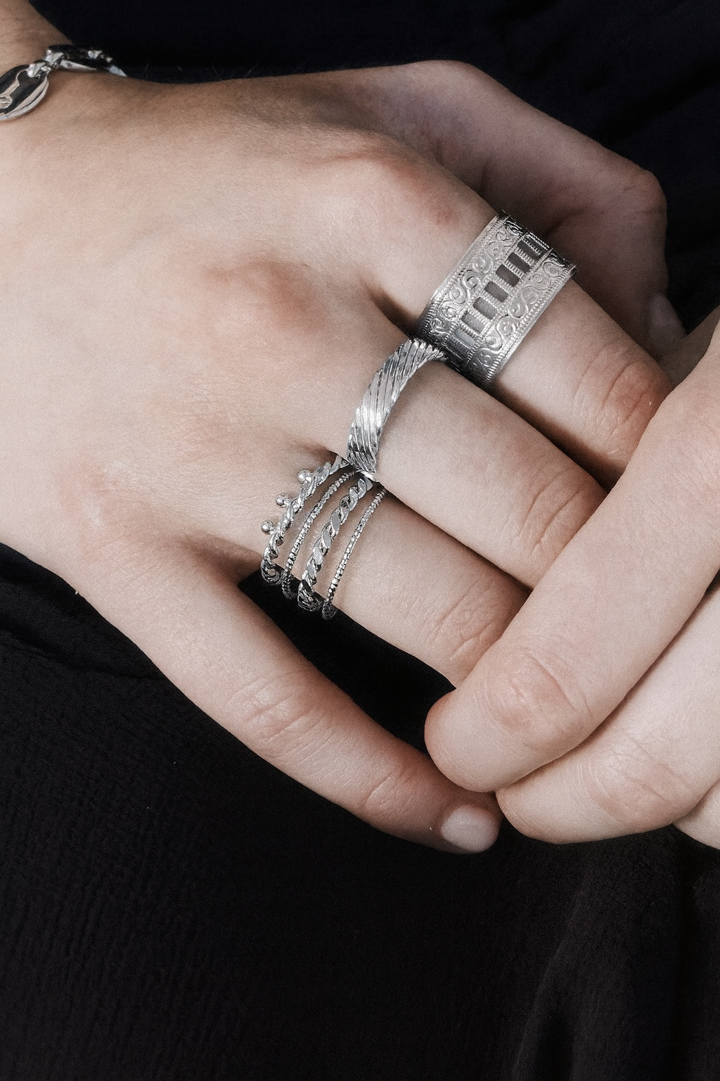 Palladium-Plated Terry Ring