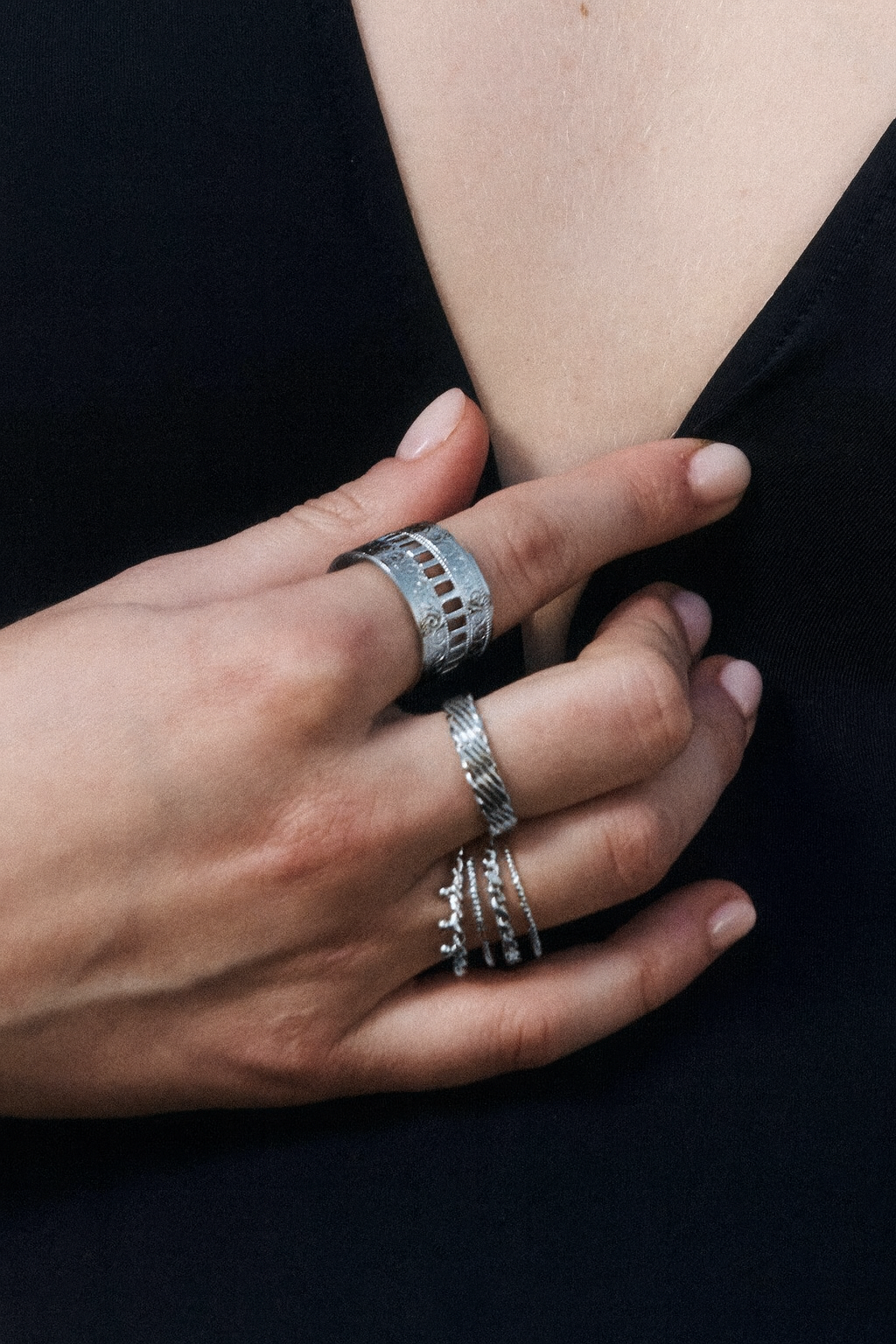 Palladium-Plated Terry Ring