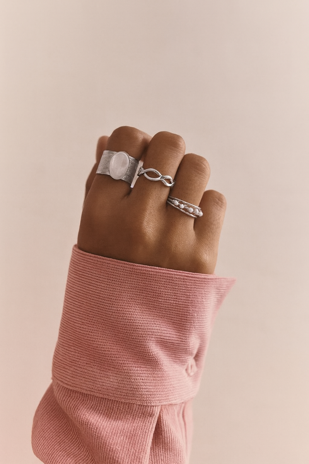 Palladium-Plated Galia Ring
