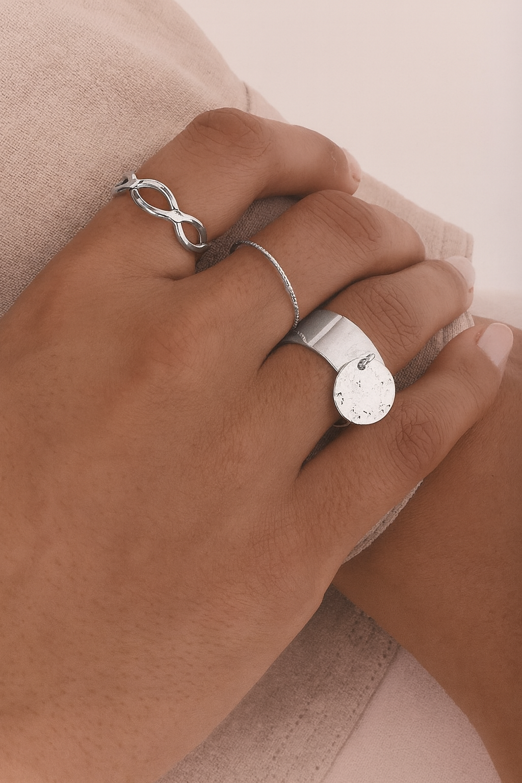 Palladium-Plated Galia Ring