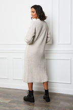 Cárdigan y vestido - Beige