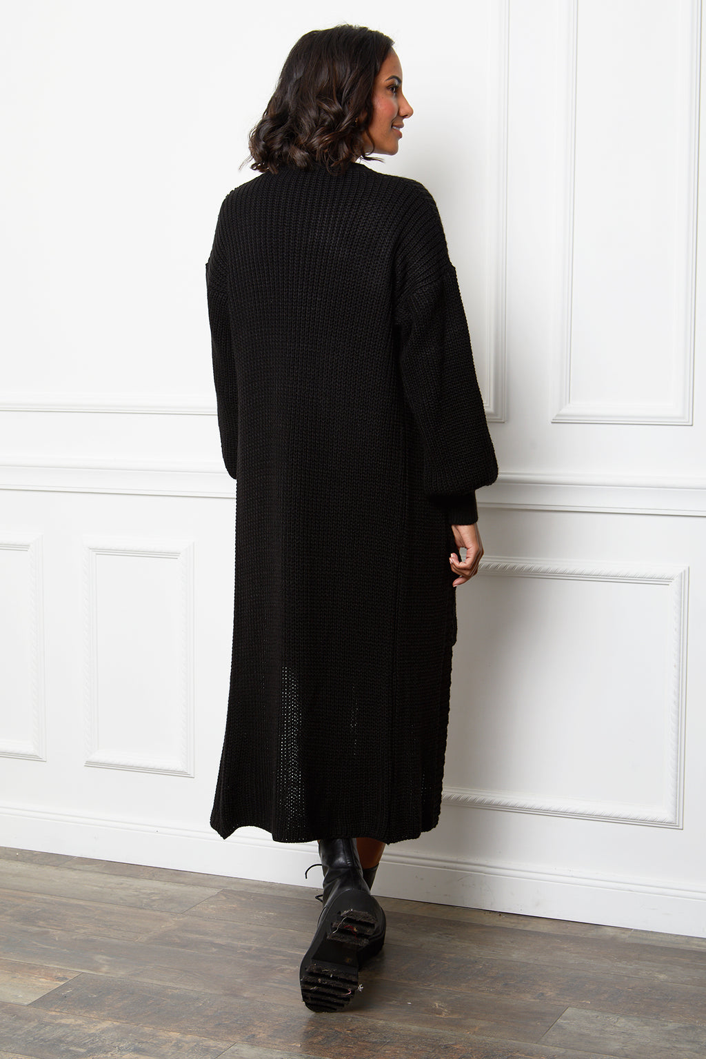 Cárdigan y vestido - Negro