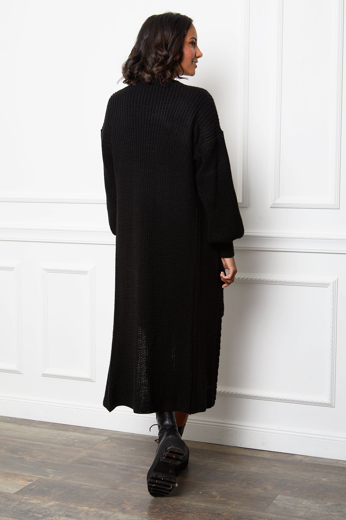 Cárdigan y vestido - Negro