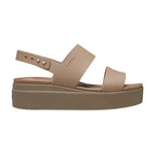 Crocs Brooklyn Low Wedge Women's Sandals - Latte, Mushroom
