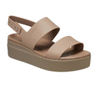 Crocs Brooklyn Low Wedge Women's Sandals - Latte, Mushroom