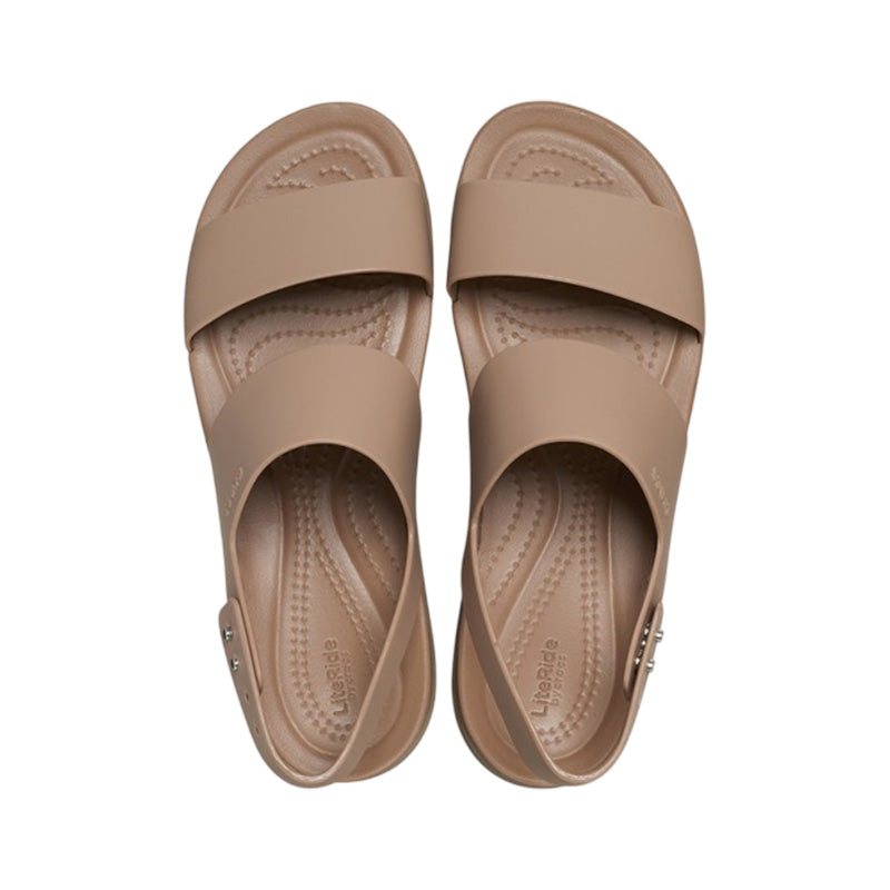 Crocs Brooklyn Low Wedge Women's Sandals - Latte, Mushroom