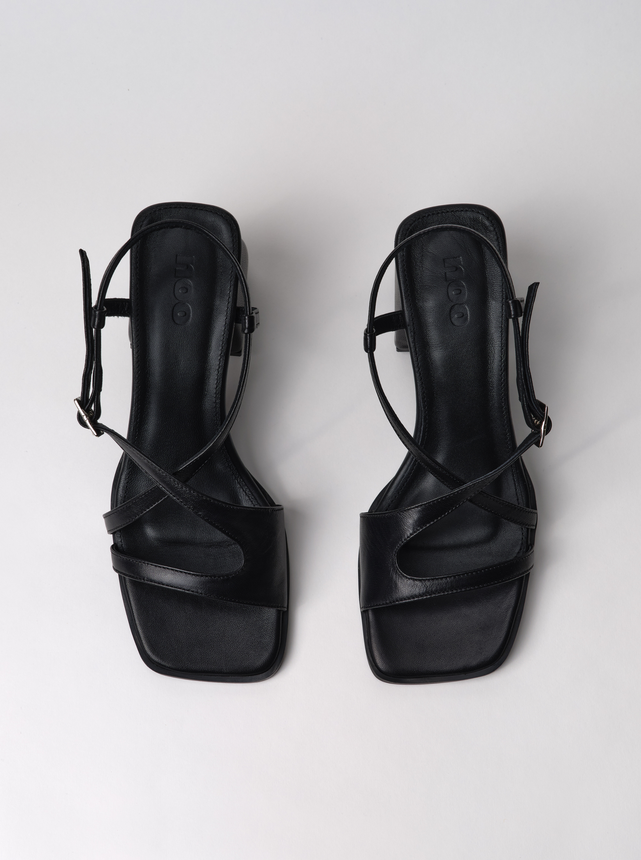 sandales square crush black