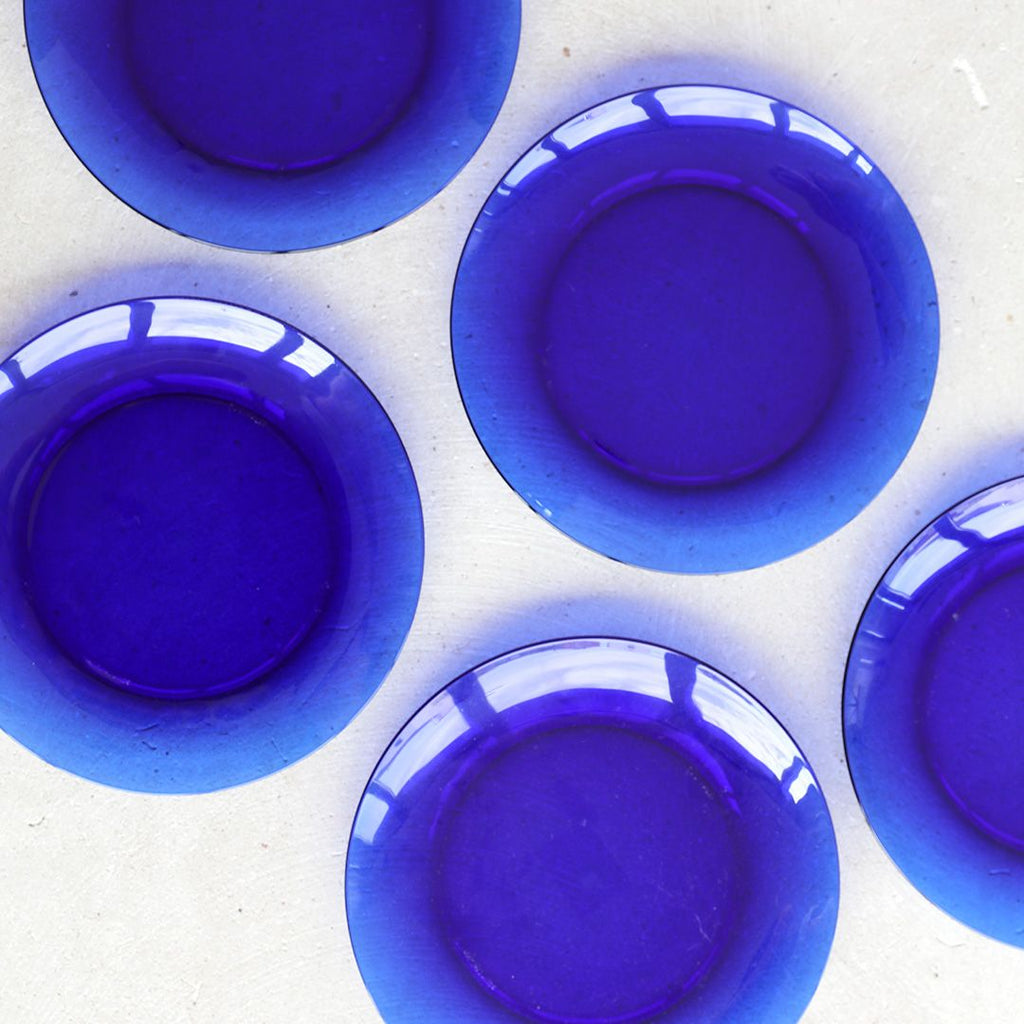 Pack of 6 Lys Flat Plates - Navy - 23.5cm