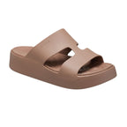 Sandalias Mujer Crocs Getaway Pkateform H-Strap - Latte