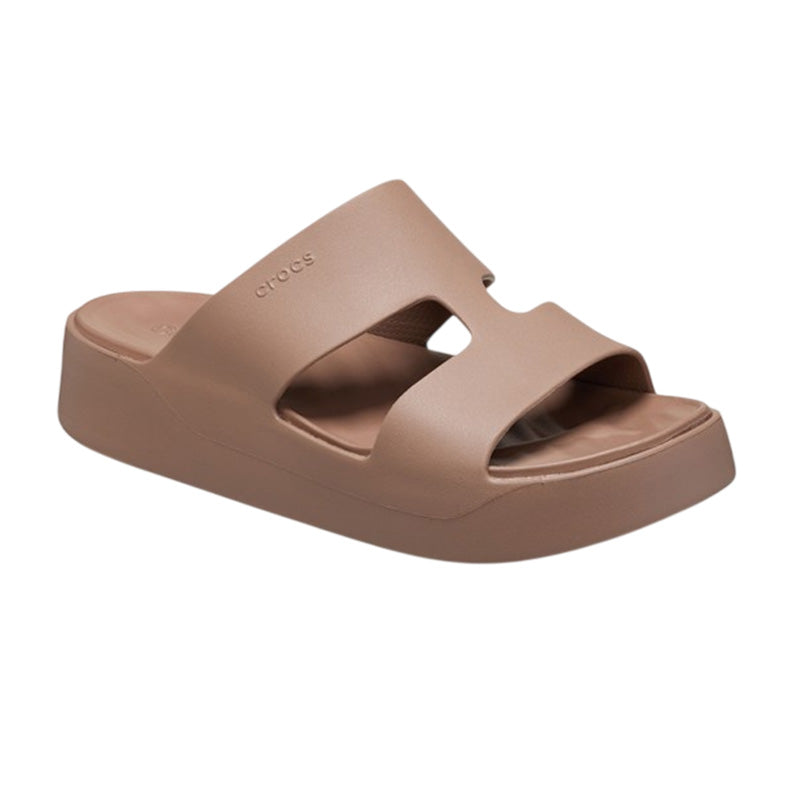 Sandalias Mujer Crocs Getaway Pkateform H-Strap - Latte