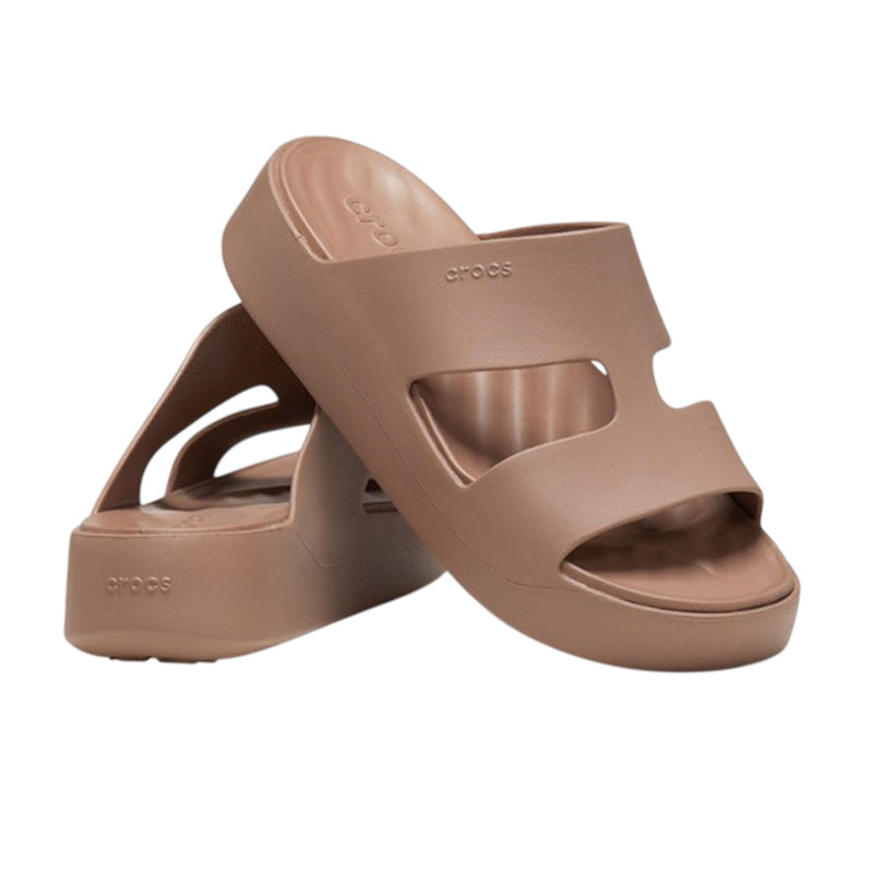 Sandalias Mujer Crocs Getaway Pkateform H-Strap - Latte