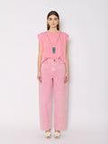 Wide Leg Jeans - Pink