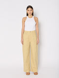 Wide Leg Jeans With Rivets - Sand