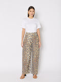 Printed Wide Leg Jeans - Leopard