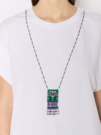 Tshirt With Pearl Necklace - White