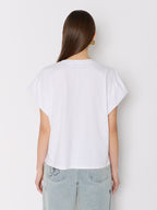 Tshirt With Pearl Necklace - White