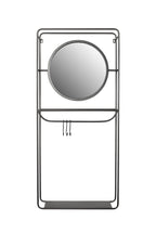 Portemanteau Miroir Duco - Décoration Murale - Acier - Noir
