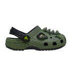 Zuecos Crocs Classic Iam Scary Dino Clog Niños - Negro, Verde