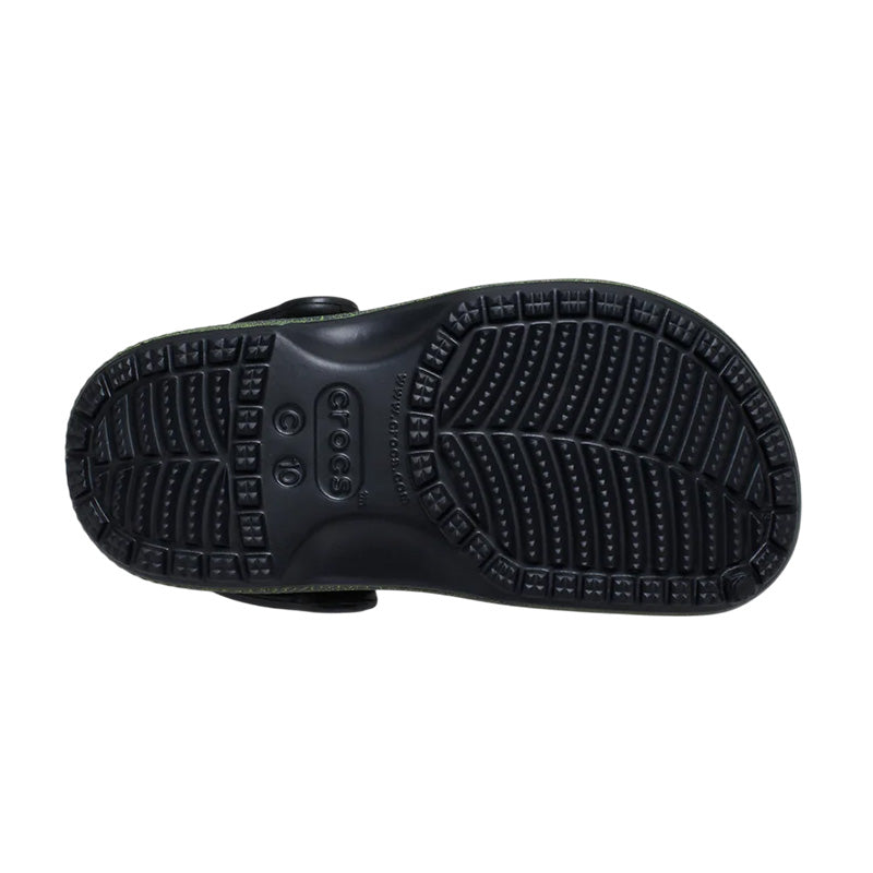 Zuecos Crocs Classic Iam Scary Dino Clog Niños - Negro, Verde