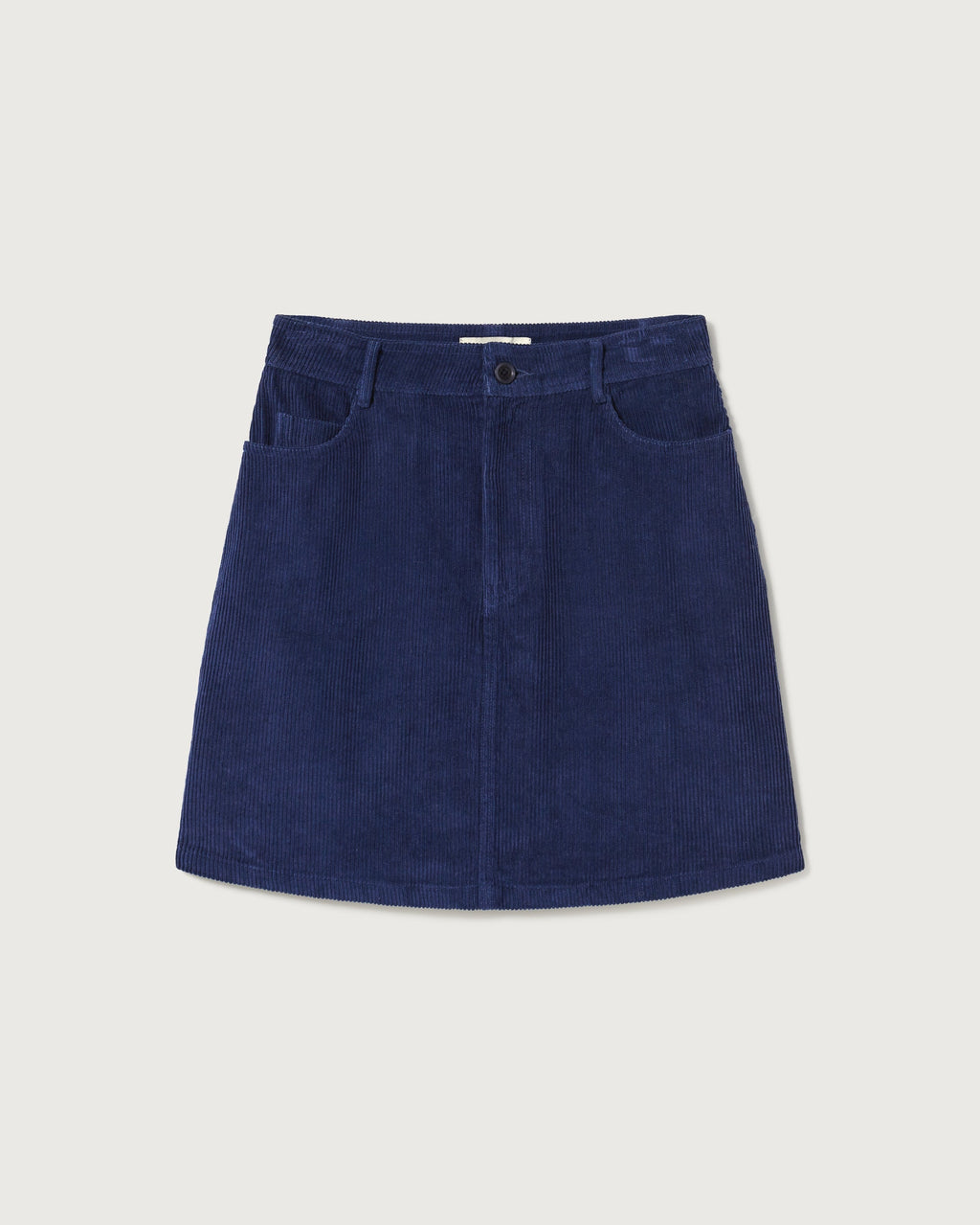 Marsha Blue Checked Velvet Skirt
