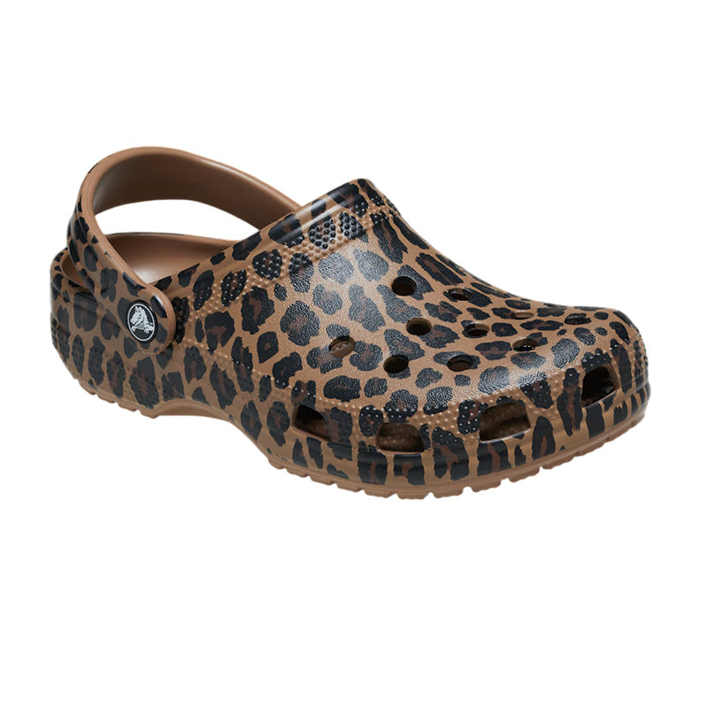 Zuecos Hombre Crocs Classic Animal Clog - Sepia, Leopardo