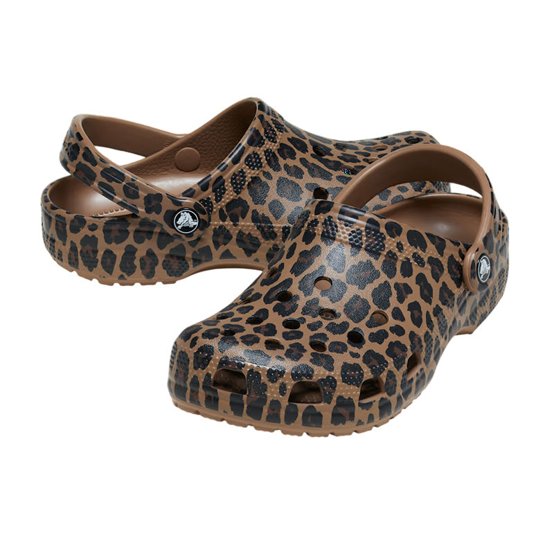 Zuecos Hombre Crocs Classic Animal Clog - Sepia, Leopardo