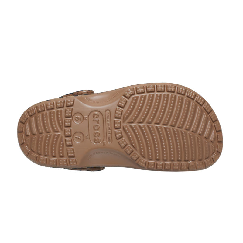 Zuecos Hombre Crocs Classic Animal Clog - Sepia, Leopardo