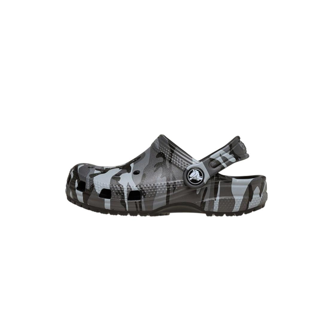 Crocs Classic Camouflage Clog Kids Clogs - Black, Slate Gray