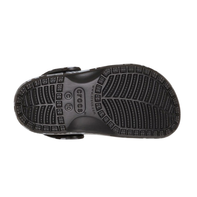 Crocs Classic Camouflage Clog Kids Clogs - Black, Slate Gray