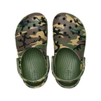 Zuecos Crocs Classic Camuflaje Clog Niños - Verde Ejército, Multi