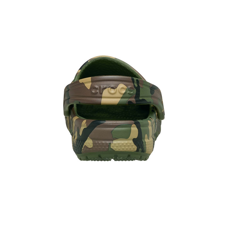 Zuecos Crocs Classic Camuflaje Clog Niños - Verde Ejército, Multi