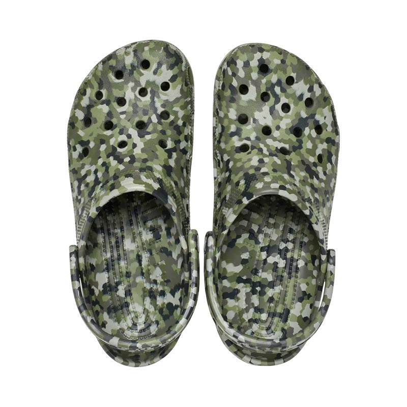Zuecos Crocs Classic Confetti Clog Mujer - Verde Ejército, Multi
