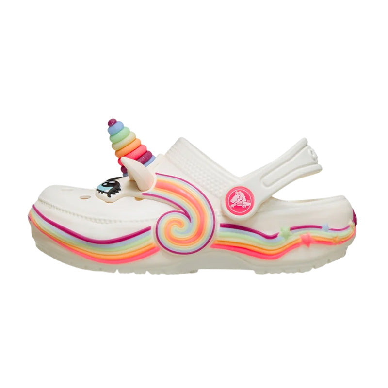 Crocs Classic Iam Unicorn Lights Kids Clogs - Chalk White