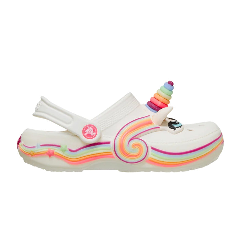 Crocs Classic Iam Unicorn Lights Kids Clogs - Chalk White