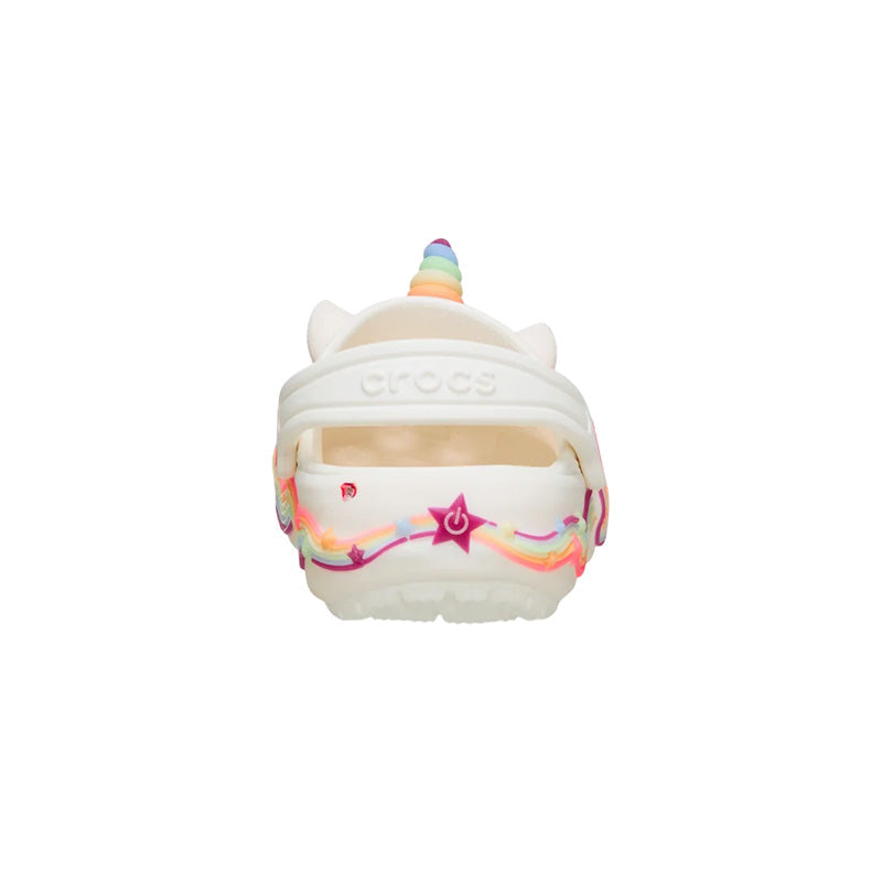 Crocs Classic Iam Unicorn Lights Kids Clogs - Chalk White
