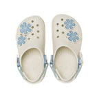 Zuecos Niños Crocs Classic Dnm Flower Adj Backstrap - Summit White