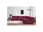 Jeanne - Canapé D'Angle Fixe Modulable - Tissu Velours Avec 4 Chauffeuses Et 1 Angle