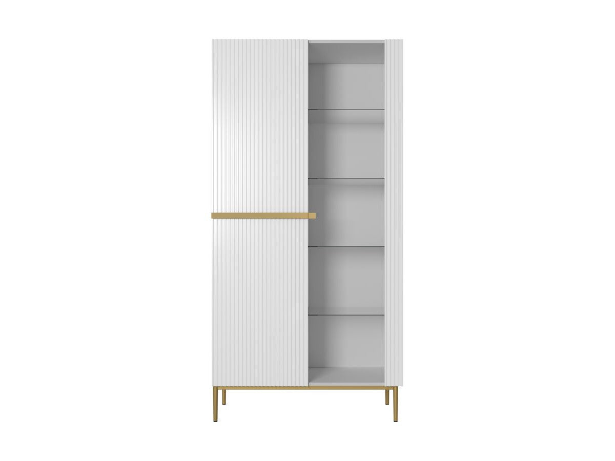 Kasha - 2-Door Display Cabinet - Gold Legs