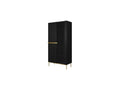Kasha - 2-Door Display Cabinet - Gold Legs